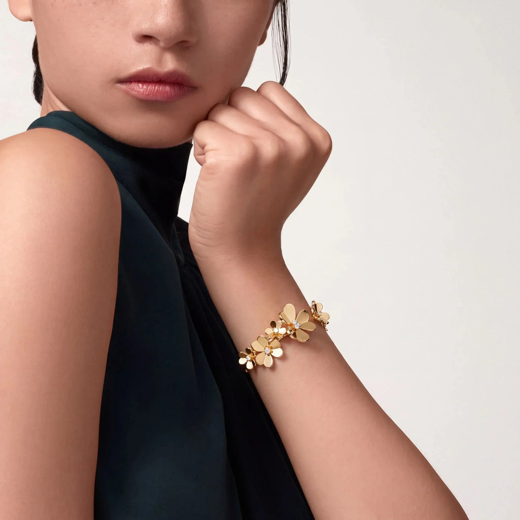 Floral Bloom Flower Cluster Bangle