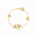 Floral Jardin Flower Charm Chain Bracelet