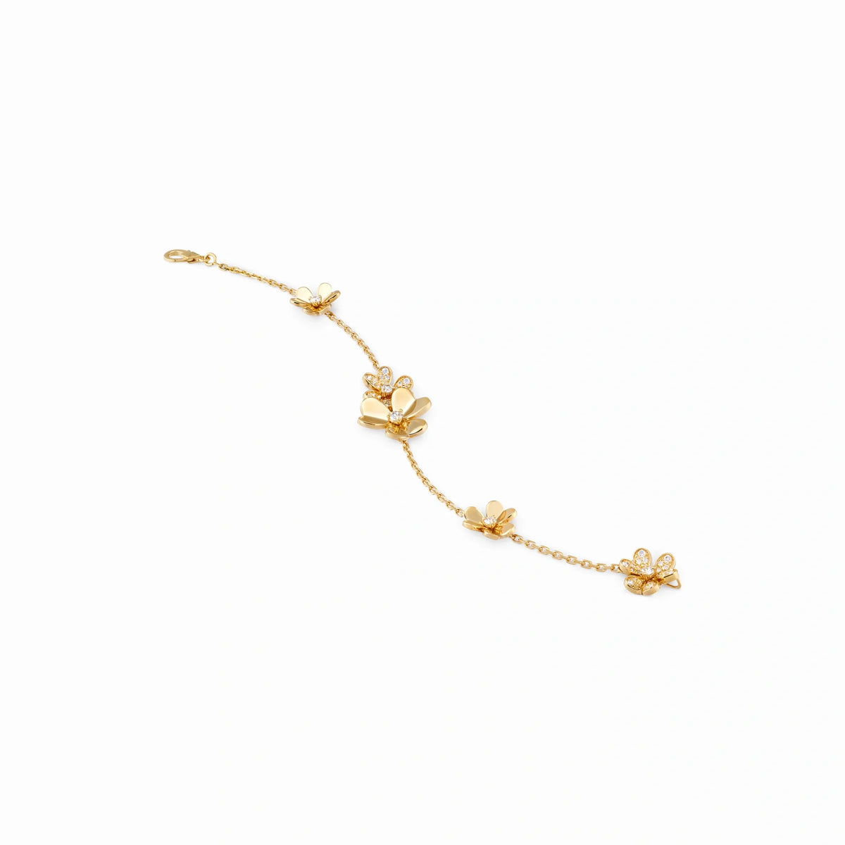 Floral Jardin Flower Charm Chain Bracelet