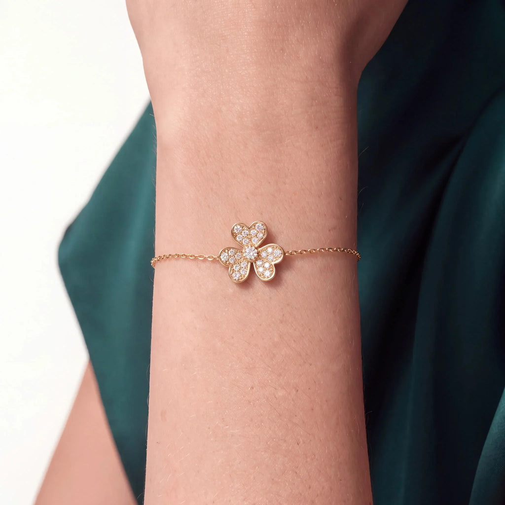 Floral Lumiere Flower Charm Bracelet