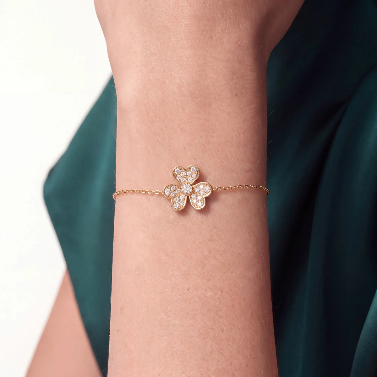 Floral Lumiere Flower Charm Bracelet