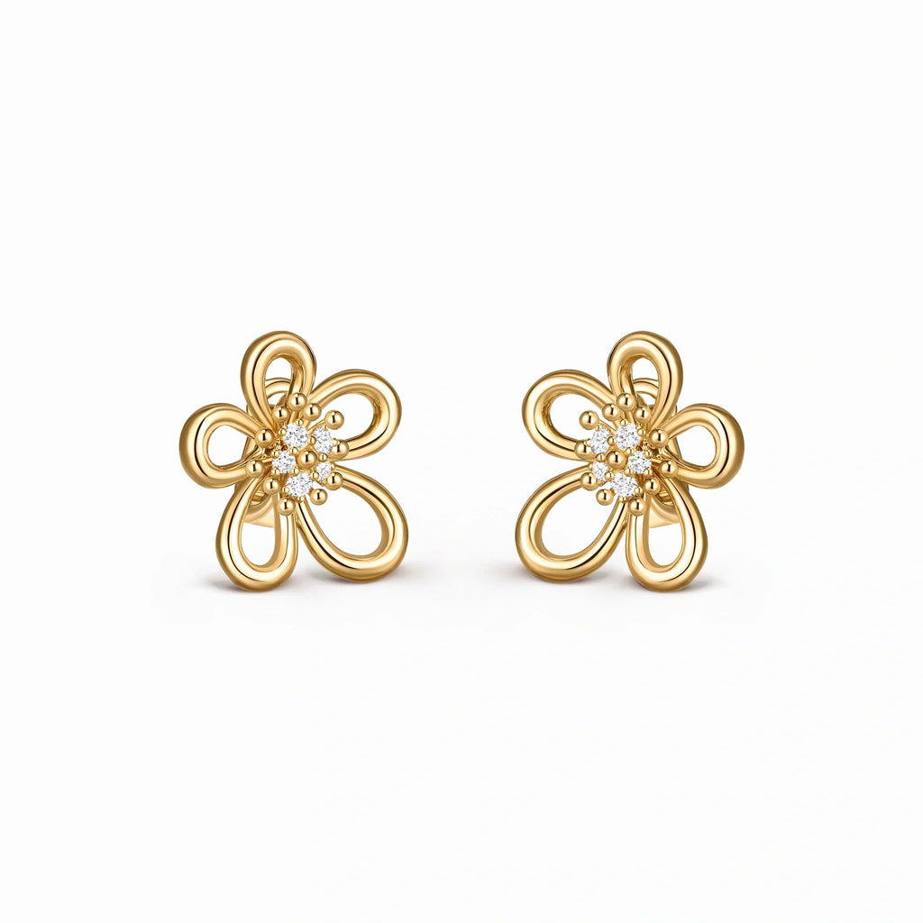 Flowerlace Elara Openwork Petal Earrings