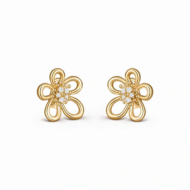 Flowerlace Elara Openwork Petal Earrings