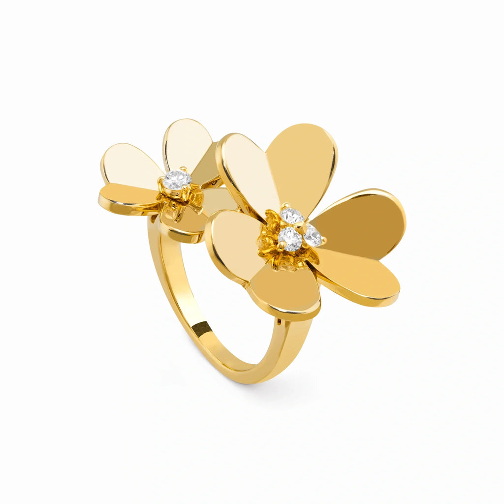 Frivole Double Flower Open Ring