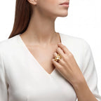 Frivole Double Flower Open Ring