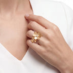 Frivole Double Flower Open Ring
