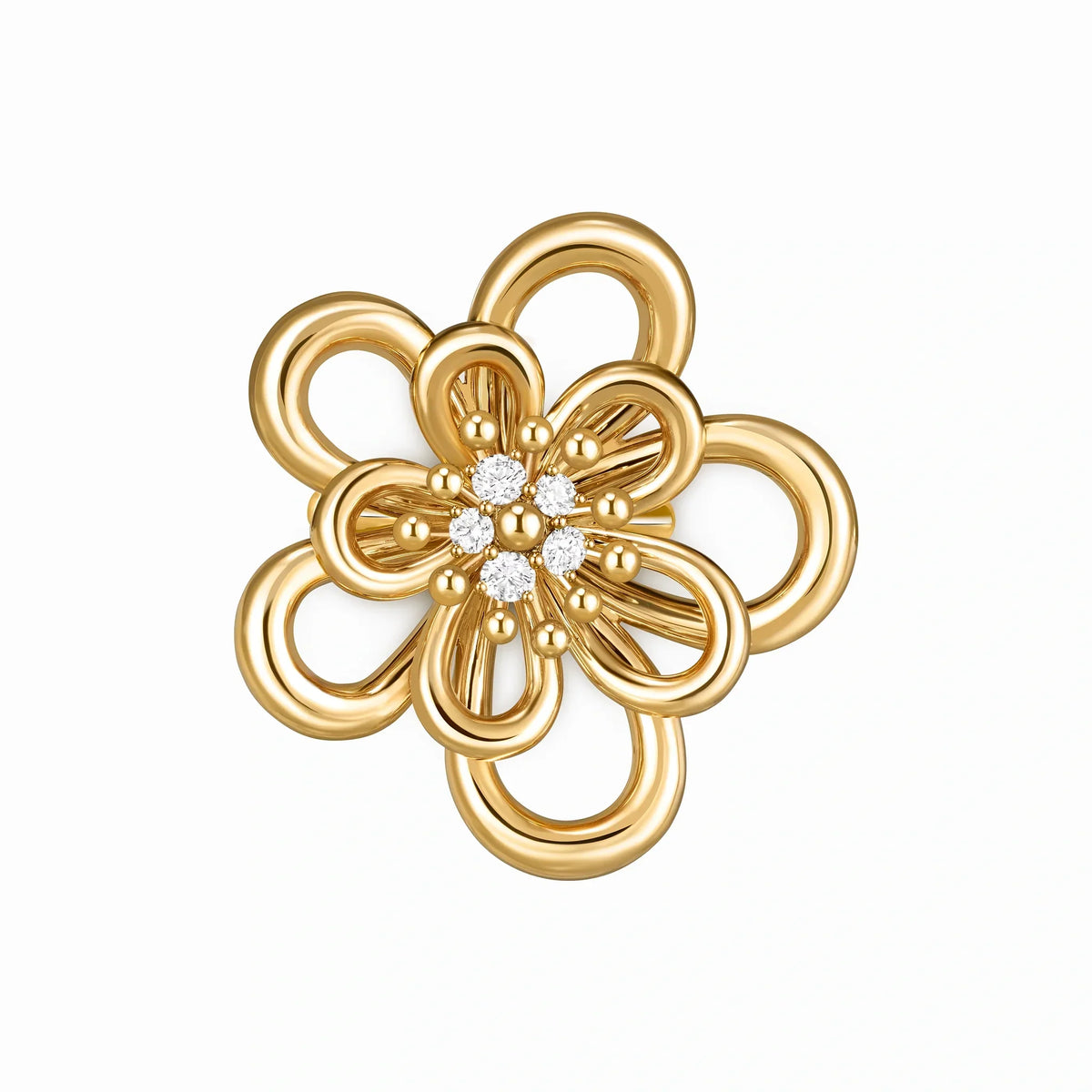 Frivole Layered Petal Cocktail Ring