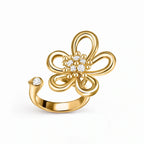 Frivole Lumiere Five-Petal Flower Ring