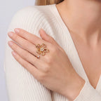 Frivole Lumiere Five-Petal Flower Ring