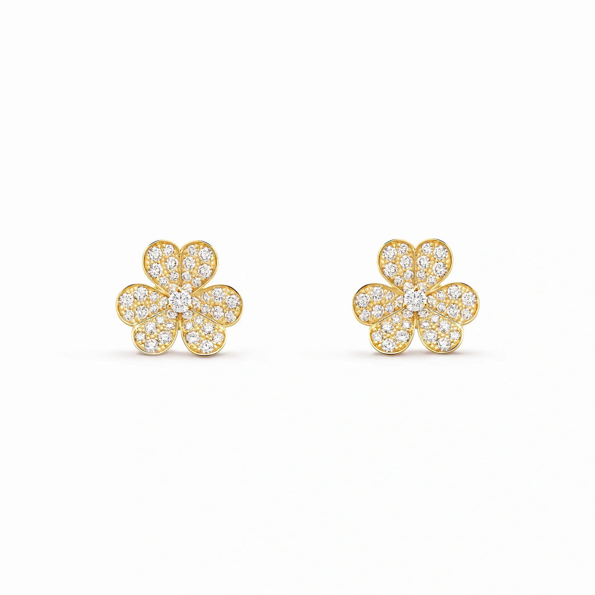 Frivole Lumiere Flower Pavé Earrings