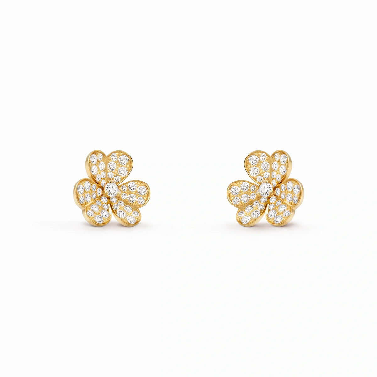 Frivole Lumiere Flower Pavé Earrings