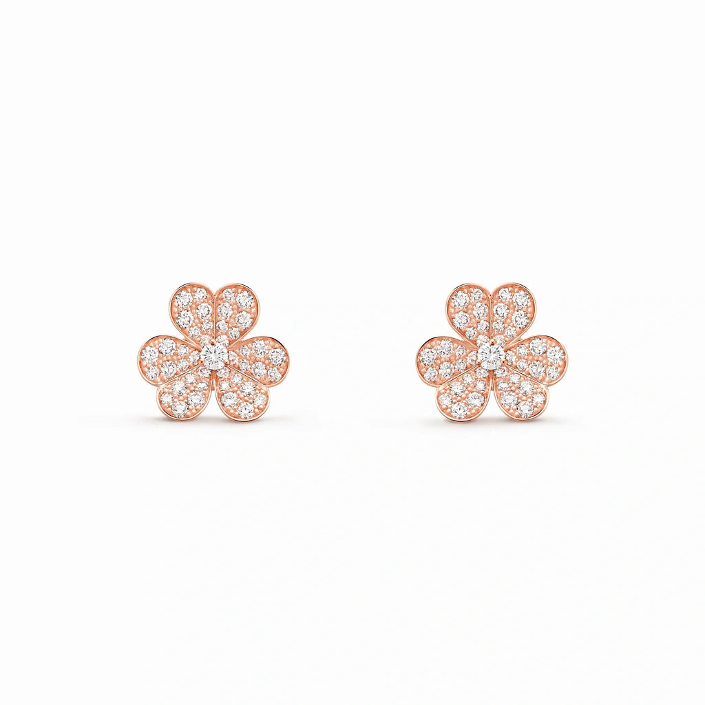 Frivole Lumiere Flower Pavé Earrings