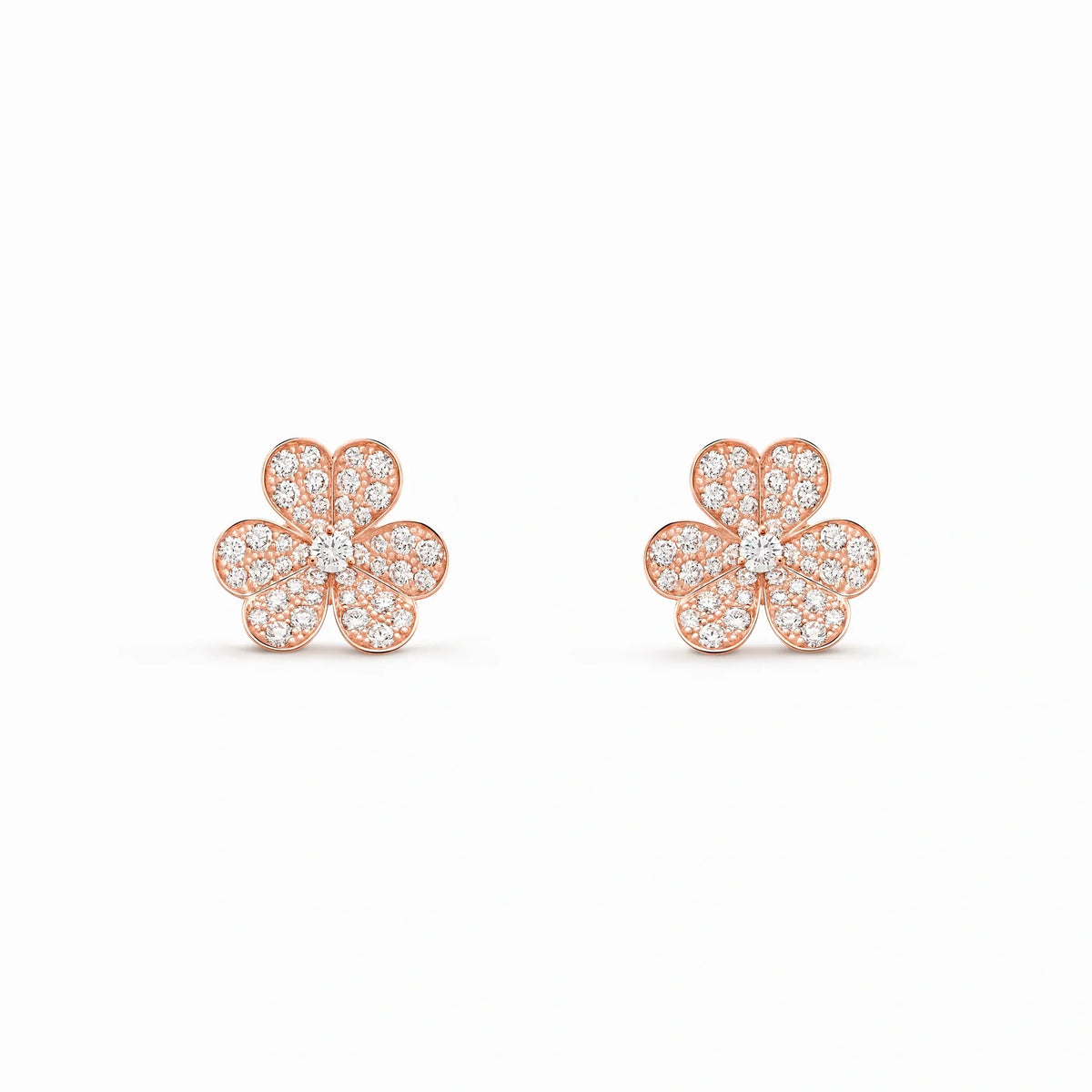 Frivole Lumiere Flower Pavé Earrings