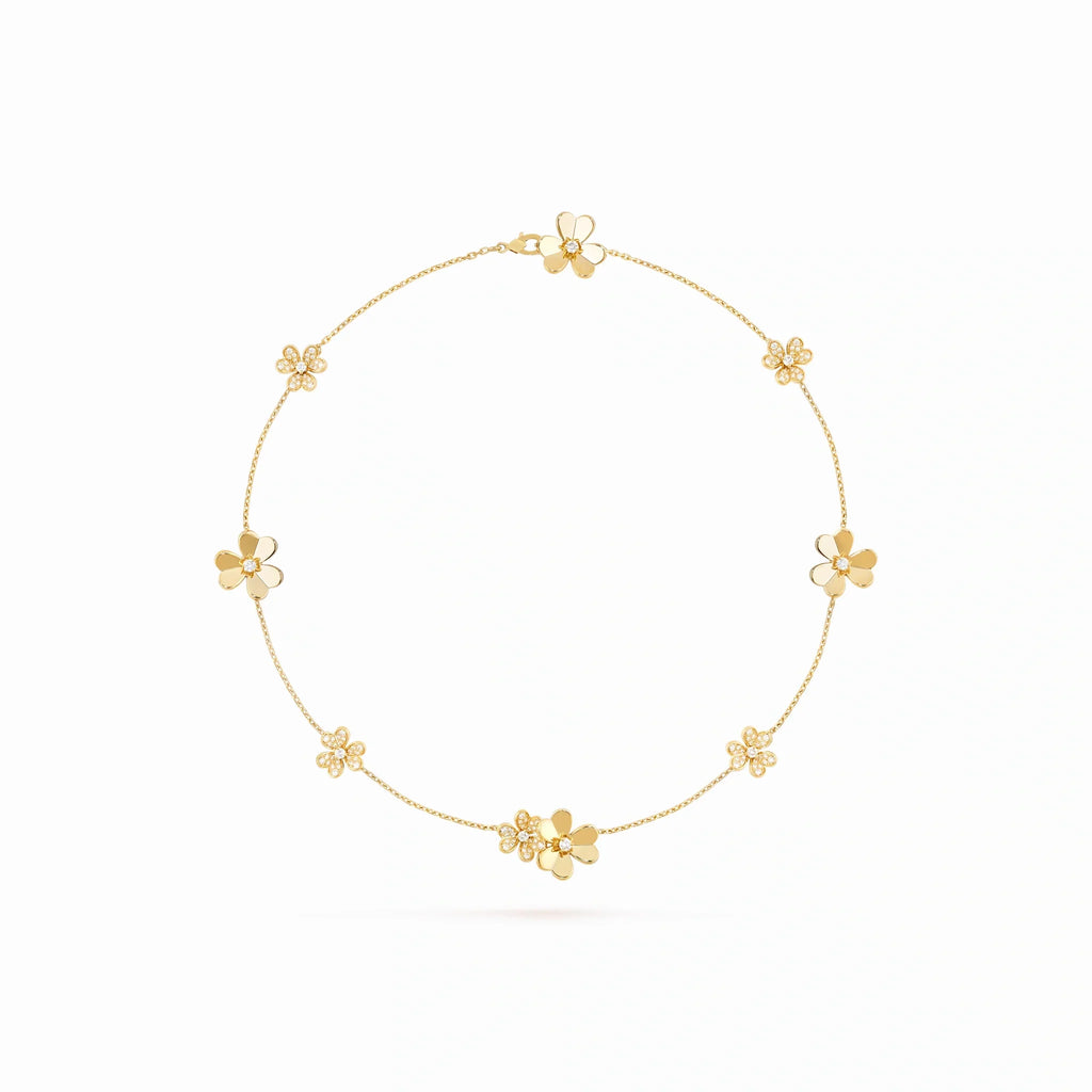 Frivole Multi Flower Station Necklace