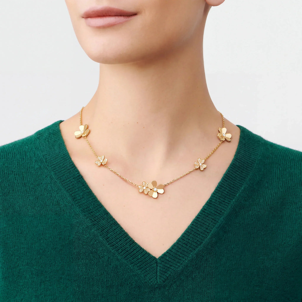 Frivole Multi Flower Station Necklace