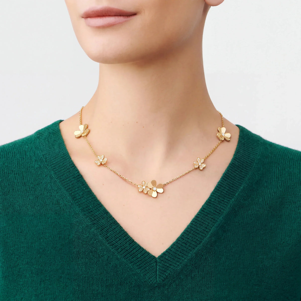 Frivole Multi Flower Station Necklace