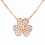 Frivole Pavé Bloom Pendant Necklace