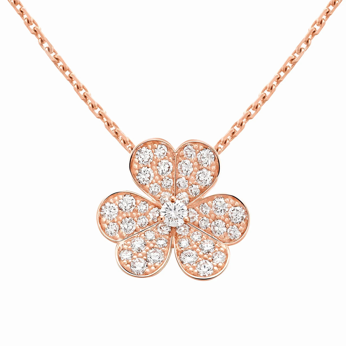 Frivole Pavé Bloom Pendant Necklace