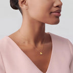 Frivole Polished Flower Pendant Necklace