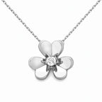 Frivole Polished Flower Pendant Necklace