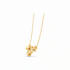 Frivole Triple Flower Pendant Necklace