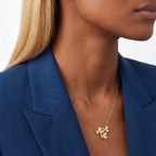 Frivole Triple Flower Pendant Necklace