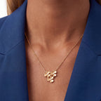 Frivole Triple Flower Pendant Necklace