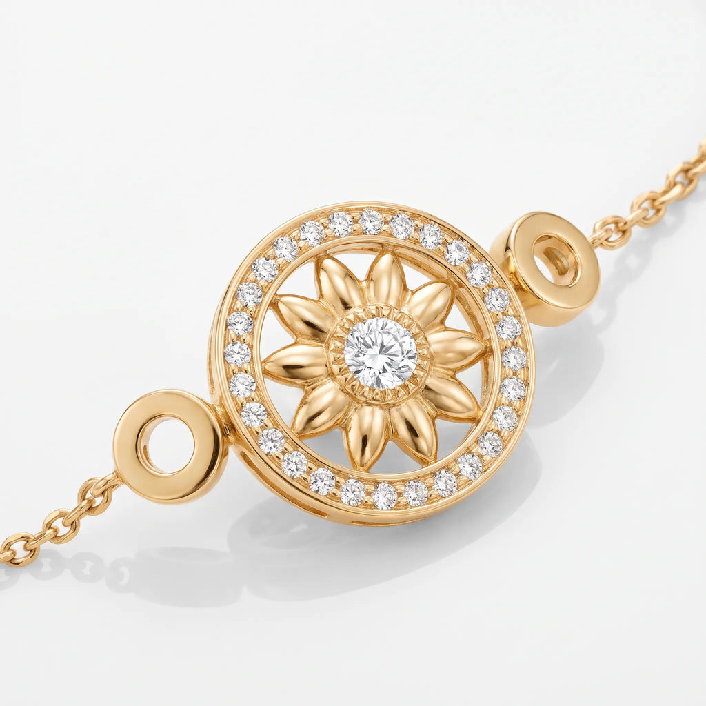 Gates Sunburst Halo Chain Bracelet