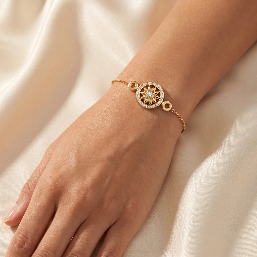 Gates Sunburst Halo Chain Bracelet