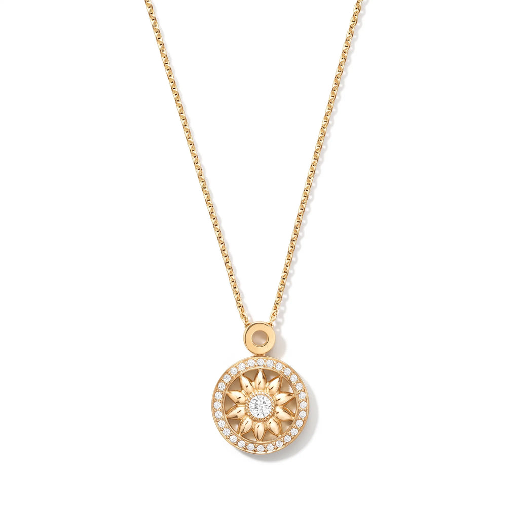 Gates Sunburst Medallion Pendant Necklace