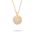 Gates Sunburst Medallion Pendant Necklace