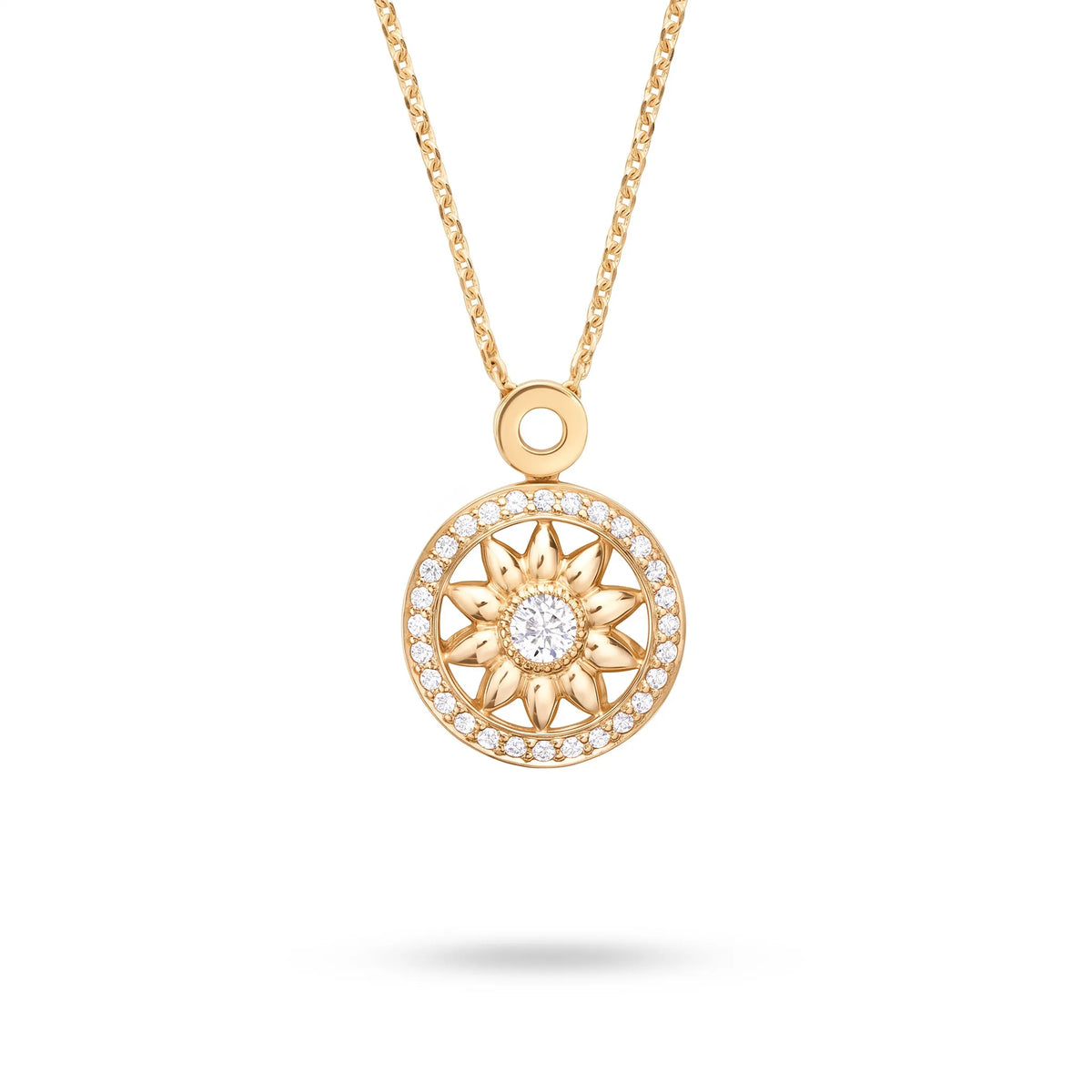 Gates Sunburst Medallion Pendant Necklace