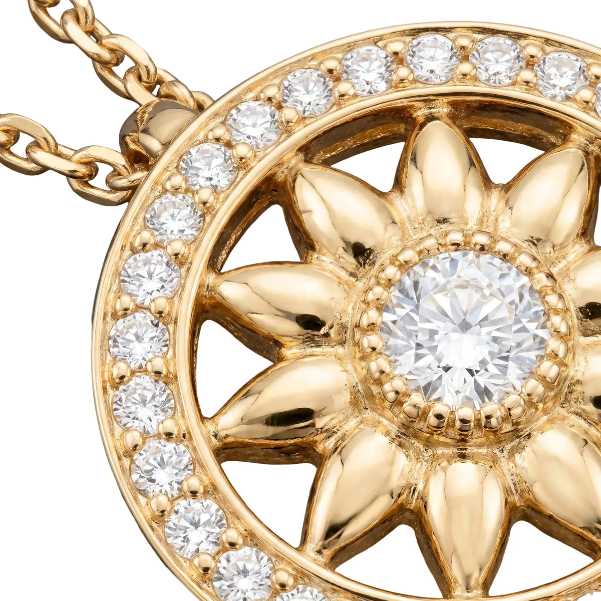 Gates Sunburst Medallion Pendant Necklace