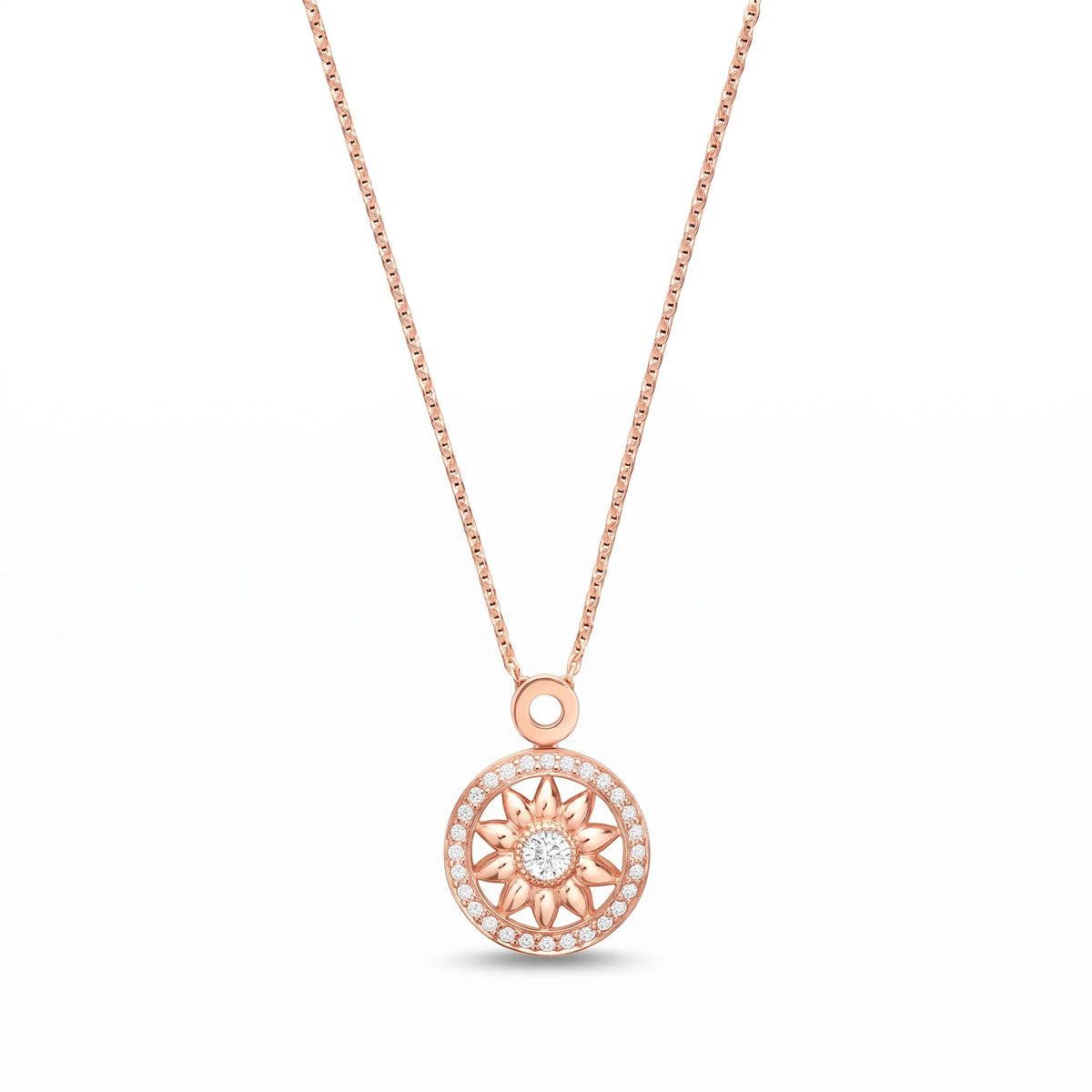 Gates Sunburst Medallion Pendant Necklace