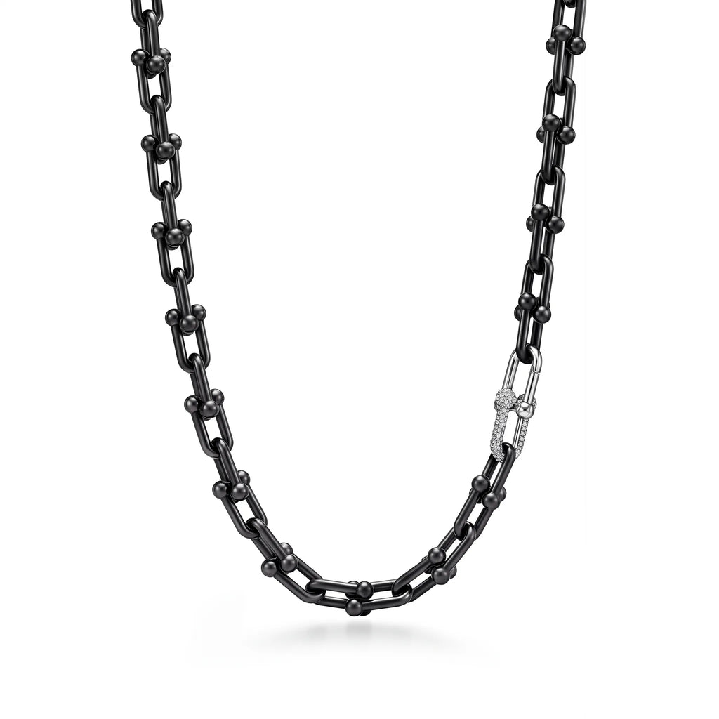HardWear Black Link Pavé Accent Chain Necklace