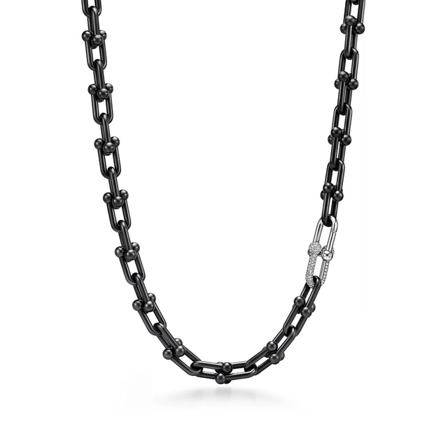 HardWear Black Link Pavé Accent Chain Necklace