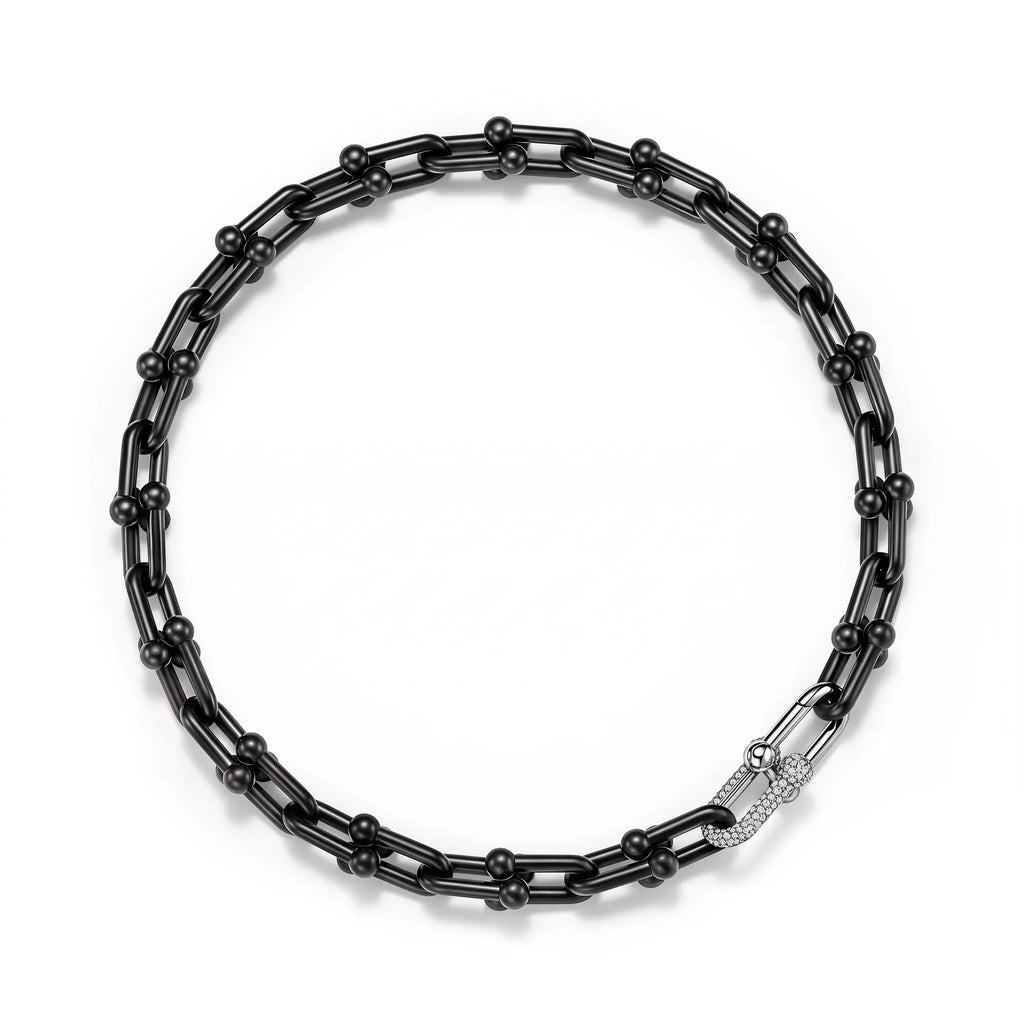 HardWear Black Link Pavé Accent Chain Necklace
