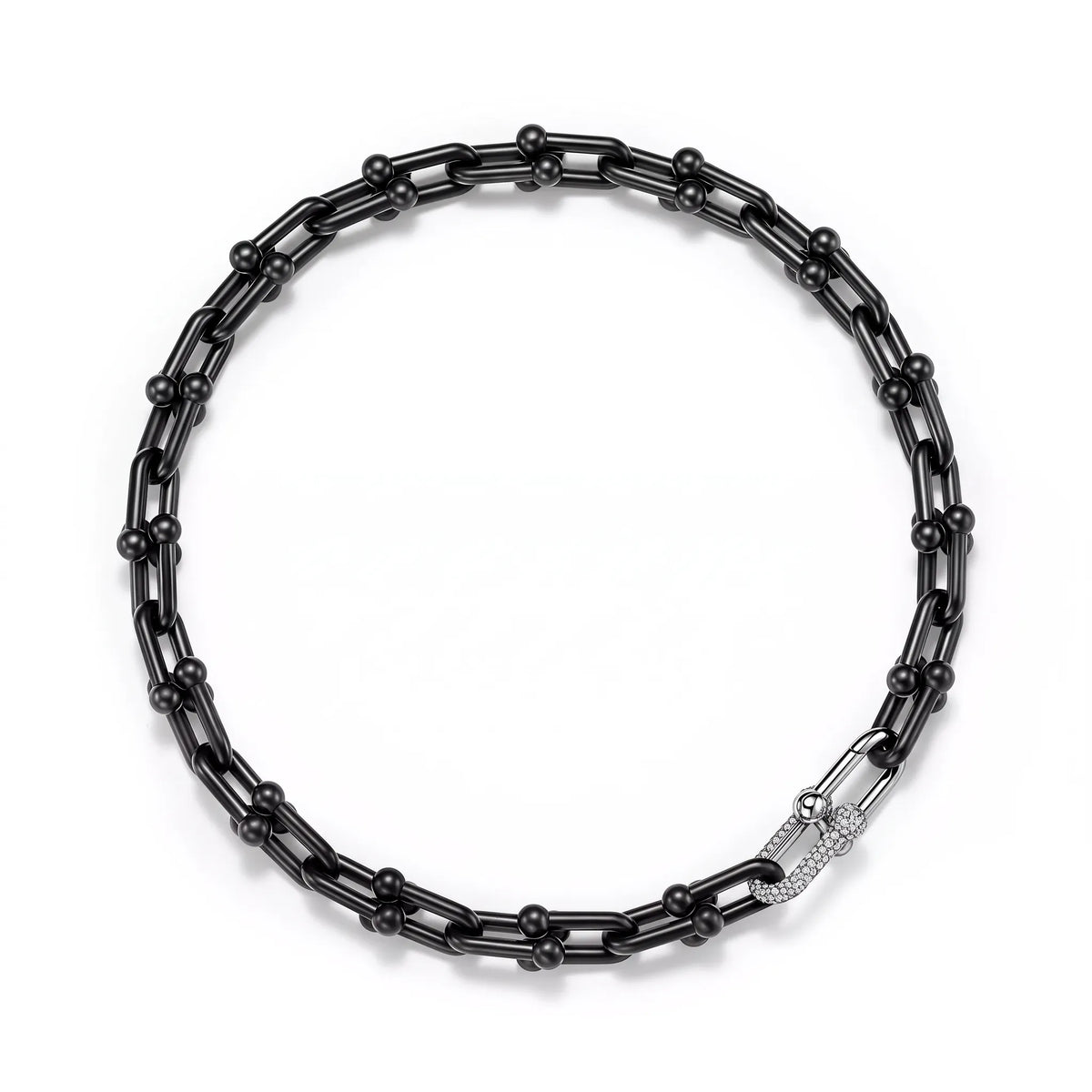 HardWear Black Link Pavé Accent Chain Necklace