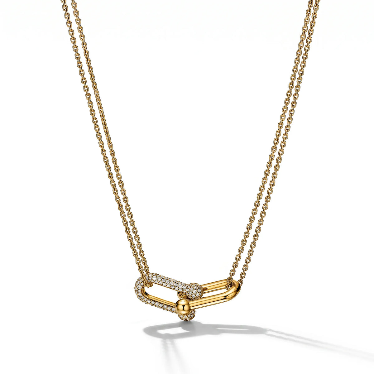 HardWear Double Pavé Interlocking Link Necklace