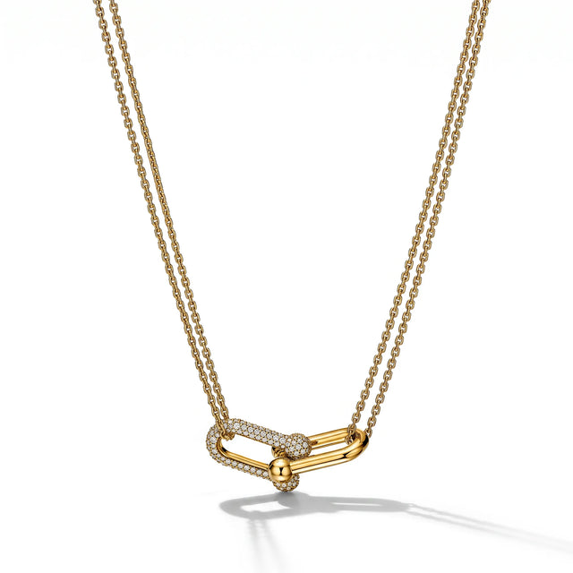 HardWear Double Pavé Interlocking Link Necklace