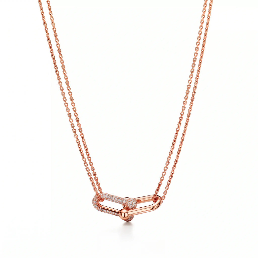 HardWear Double Pavé Interlocking Link Necklace