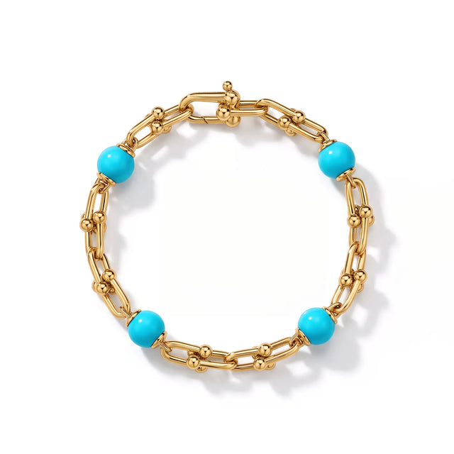 HardWear Four Turquoise Bead Link Bracelet