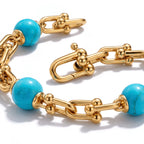 HardWear Four Turquoise Bead Link Bracelet