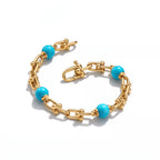 HardWear Four Turquoise Bead Link Bracelet