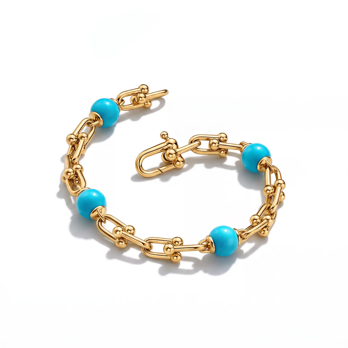 HardWear Four Turquoise Bead Link Bracelet