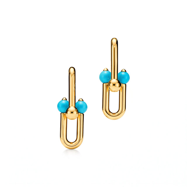 HardWear Medium Link Turquoise Accent Earrings