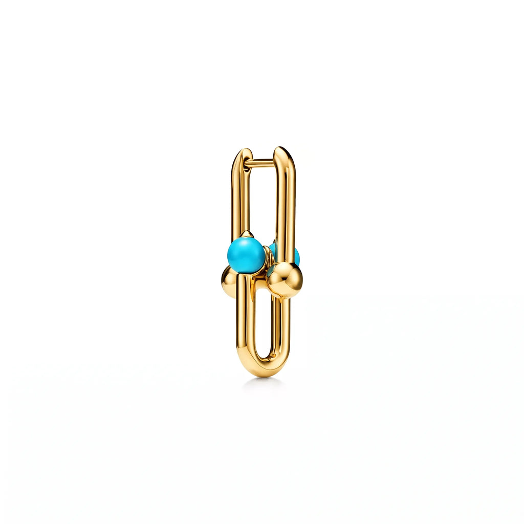 HardWear Medium Link Turquoise Accent Earrings