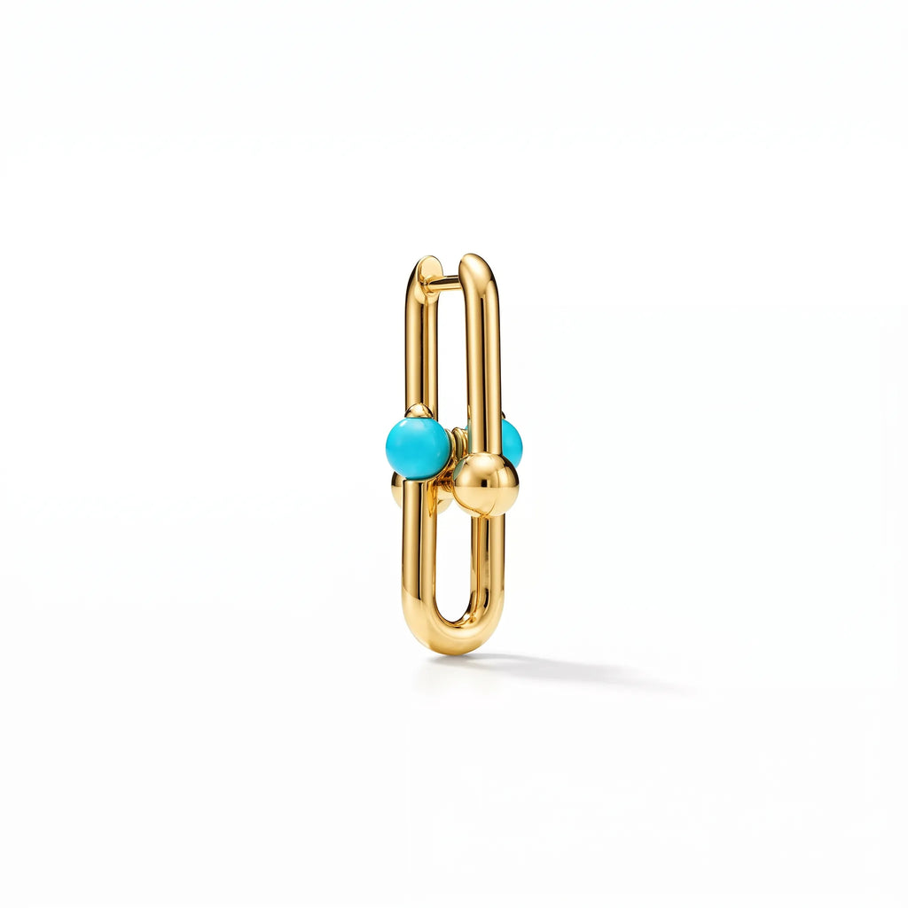 HardWear Medium Link Turquoise Accent Earrings