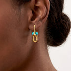 HardWear Medium Link Turquoise Accent Earrings