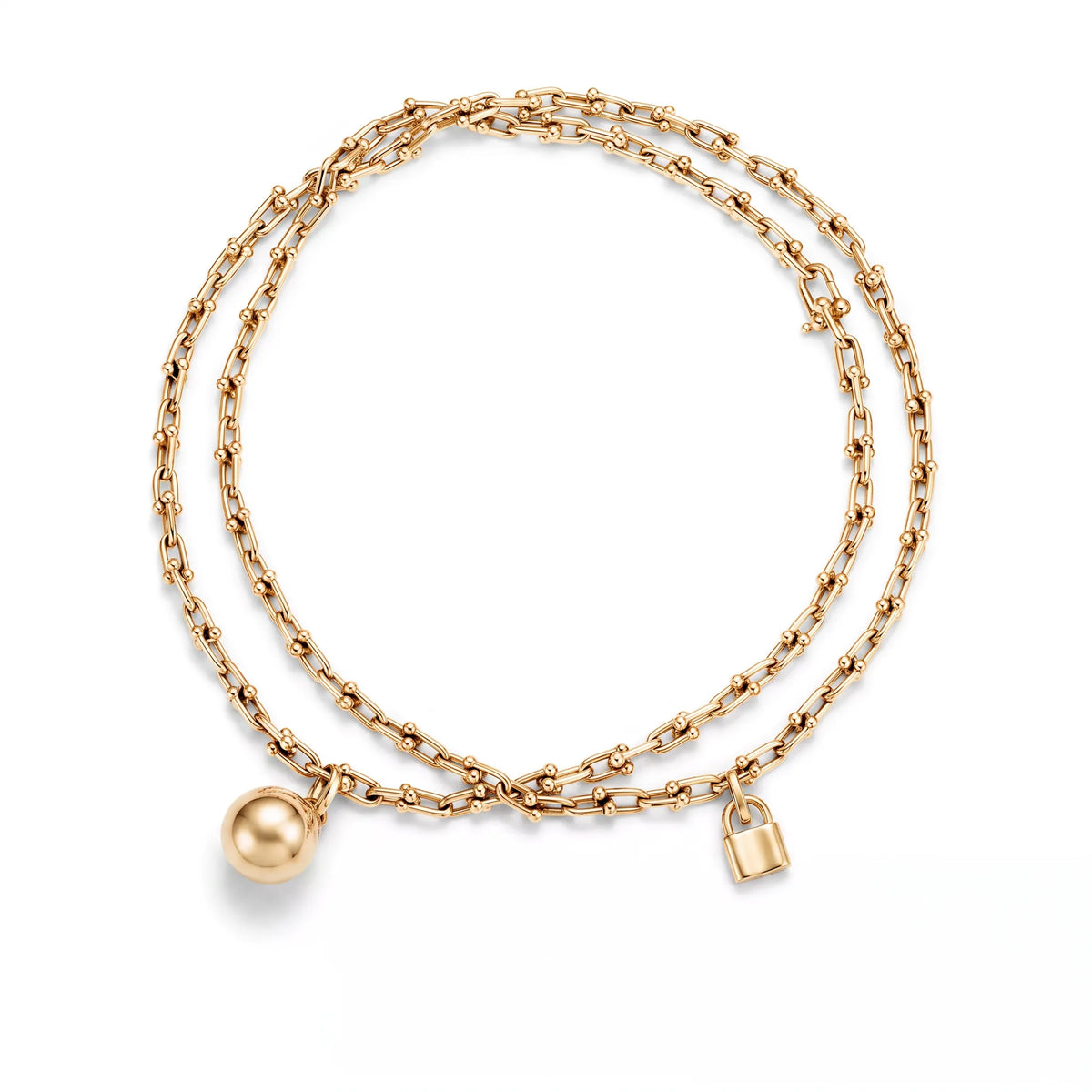 HardWear Orb and Lock Charm Wrap Chain Necklace